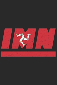 Imn: Isle of Man notebook with lined 120 pages in white. College ruled memo book with the isle of man flag