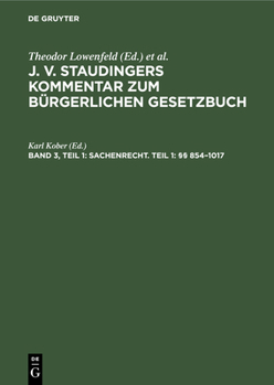 Hardcover Sachenrecht. Teil 1: §§ 854-1017 [German] Book