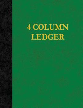 Paperback 4 Column Ledger: 100 Pages Book