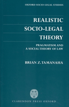 Paperback Realistic Socio-Legal Theory Book