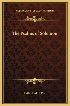Psalms of the Pharisees: Commonly Called the Psalms of Solomon (Ancient Texts and Translations)