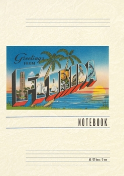 Paperback Vintage Lined Notebook Greetings from Florida Book