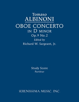 Paperback Oboe Concerto in D minor, Op.9 No.2: Study score Book