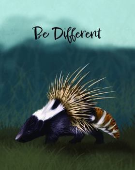 Paperback Bewildered Beasts Journal (Skunk Porcupine Wasp - Be Different): 120-page - college-ruled notebook - 8 x 10 Book