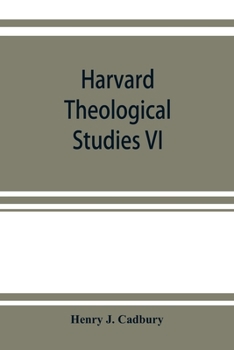 Paperback Harvard Theological Studies VI: The style and literary method of Luke Book