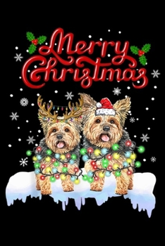 Merry Christmas: Yorkshire terrier Christmas Lights Funny Dog Matching Family  Journal/Notebook Blank Lined Ruled 6x9 100 Pages