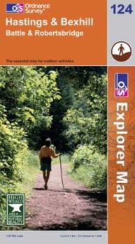 Paperback Exp 124 Hastings & Bexhill Battle & (Explorer Maps) Book