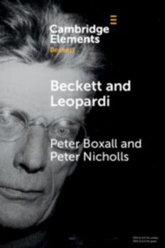 Paperback Beckett and Leopardi (Elements in Beckett Studies) Book
