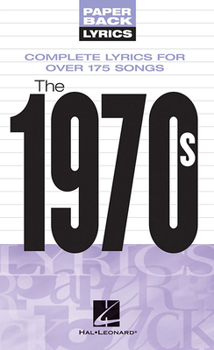 Paperback The 1970s: Paperback Lyrics Series Book