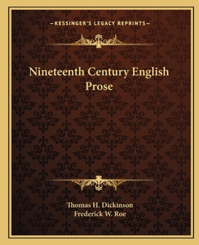 Paperback Nineteenth Century English Prose Book
