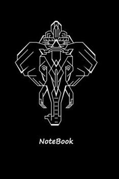 Journal Daily: Glorious Elephant Lord Ganesh Notebook Geometrical Style.: Hindus Lord Ganesha Lined Blank Journal, 6 x 9, 120 White Color Pages, Matte Finish Cover.
