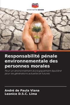 Paperback Responsabilité pénale environnementale des personnes morales [French] Book