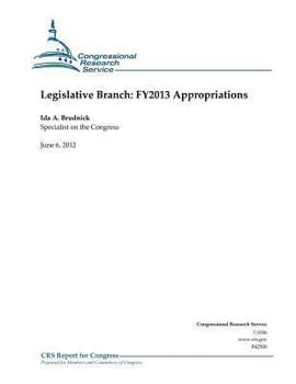 Paperback Legislative Branch: FY2013 Appropriations Book