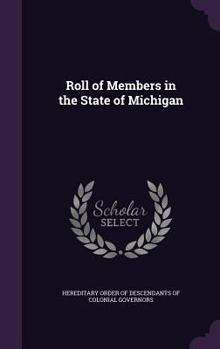 Hardcover Roll of Members in the State of Michigan Book