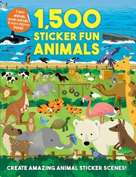 Paperback 1,500 Sticker Fun Animals Book