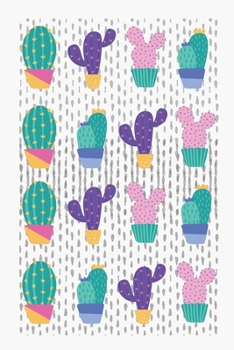 Cactus Notebook: Cute Cactus Repeating Blank Notebook (6x9), 120 Page