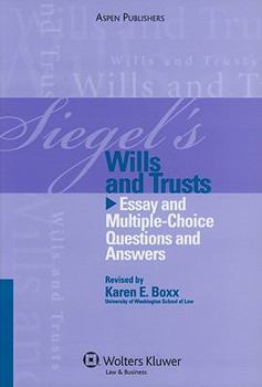 Paperback Will and Trusts: Essay and Multiple-Choice Questions and Answers Book