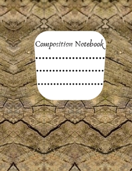 Composition Notebook: Wood Style Composition Notebook For Students Wide Ruled 110 Pages