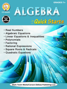 Paperback Algebra Quick Starts, Grades 7 - 12 Book