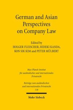 Hardcover German and Asian Perspectives on Company Law Book