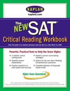 Paperback Kaplan New SAT Critical Reading Workbook Book