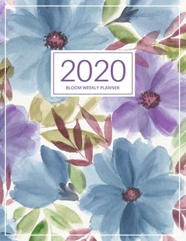 Paperback Bloom Weekly Planner: 2020 Year At A Glance And Vertical Dated Pages With To-Do List and More. Book
