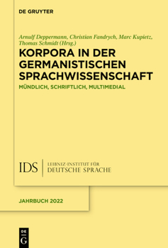 Hardcover Korpora in der germanistischen Sprachwissenschaft [German] Book