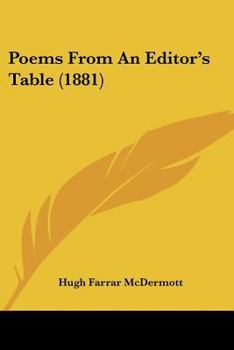 Paperback Poems From An Editor's Table (1881) Book