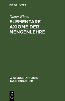 Hardcover Elementare Axiome Der Mengenlehre [German] Book