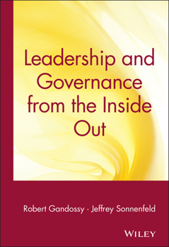 Hardcover Leadership and Governance from the Inside Out Book