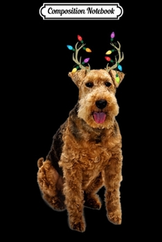 Composition Notebook: Welsh Terrier Reindeer Christmas Dog  Journal/Notebook Blank Lined Ruled 6x9 100 Pages
