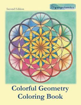 Paperback Colorful Geometry Coloring Book: Relaxing Coloring with Colored Outlines Book