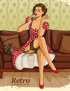 Paperback Retro Coloring Book for Grown-Ups 1 Book