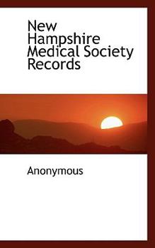 Paperback New Hampshire Medical Society Records Book