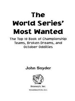Misc. The World Series' Most Wanted Book