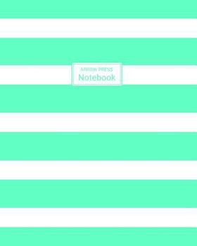 Paperback Notebook: Wide Ruled Notebook for Everyday Use Aqua and White Stripes Book
