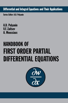 Hardcover Handbook of First-Order Partial Differential Equations Book