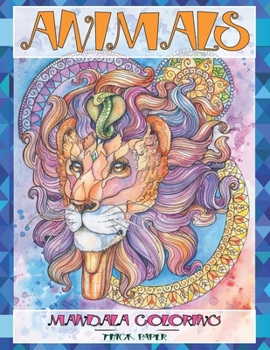 Paperback Mandala Coloring - Thick paper - Animals Book
