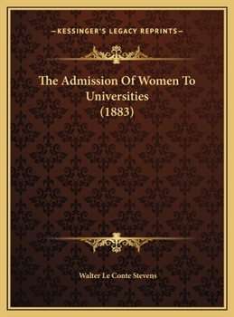 The Admission Of Women To Universities