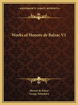 Paperback Works of Honore de Balzac V1 Book