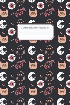 Composition Notebook: 6"x9" Dot Grid Bullet Journal, Dotted Grid Composition Notebook, 100 Pages | Halloween Journal, Bullet Grid Notebook, Halloween ... lovers, kids, teens, boys, girls, students