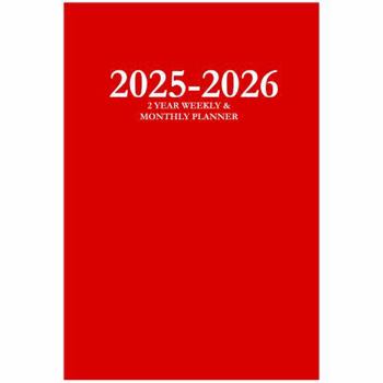 Paperback 2025-2026 2 Year Weekly & Monthly Planner: Red 6x9 Paperback Edition, 2 Year Daily, Weekly, and Monthly, with To-do List and Notes Section Book