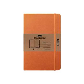 Paperback Moustachine Classic Linen Pocket Ochre Lined Flex Book