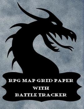 Paperback RPG Map Grid Paper With Battle Tracker: Large Blank 1 Square Graph Paper RPG Journal with Stat Tracker Pages. Large Book (8.5 x 11) Soft Cover with Dr Book