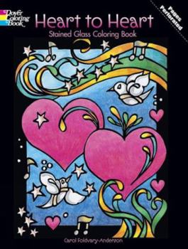 Paperback Heart to Heart Stained Glass Coloring Book