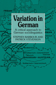 Paperback Variation in German: A Critical Approach to German Sociolinguistics Book