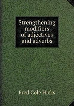 Paperback Strengthening modifiers of adjectives and adverbs Book