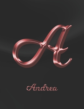 Andrea: 1 Year Weekly Planner with Note Pages (12 Months) | Black Marble Rose Gold Pink Effect Letter A | 2020 - 2021 | Week Planning | Monthly ... | Plan Each Day, Set Goals & Get Stuff Done