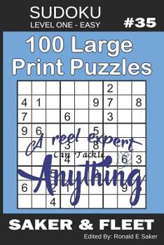 Paperback Sudoku Level One Easy #35: 100 Brain Teasers for Novices and Beginners Travelling Companion [Large Print] Book