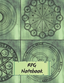 RPG Notebook: Mixed paper: Hexagon, Dot Graph, Dot Paper, Pitman: For role playing gamers: Notes, tracking, mapping, terrain plans: Vintage Mystical Green cover design (8.5 x 11 - A4 Size, 150 Pages)